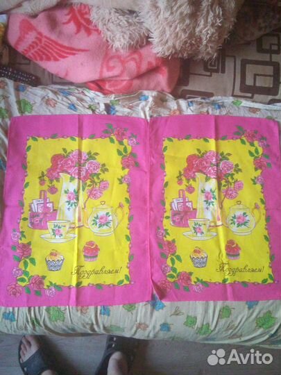 Полотенца вафельные новые