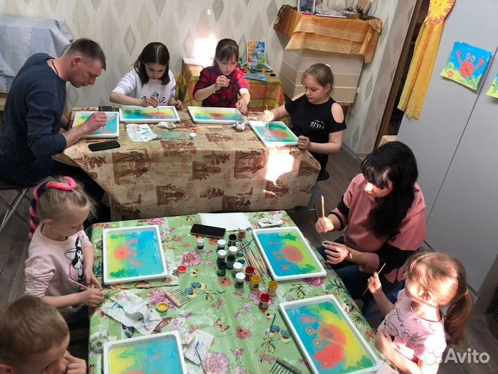 Песочное рисование, Рисование на воде, Изо студия