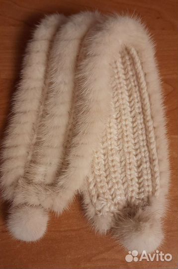 Повязка на голову из меха норки, новая