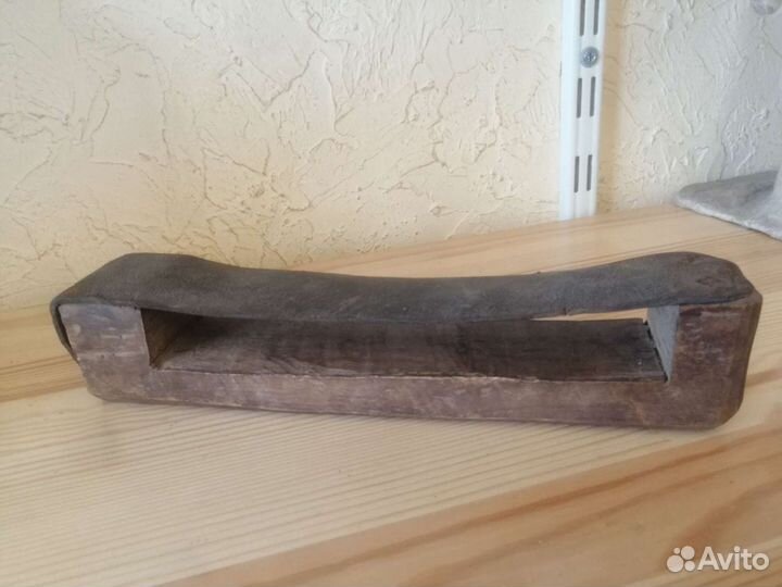 Старинный кожаный ремень для правки опасной бритвы