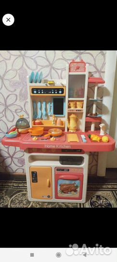 Детская кухня,94см,звук/свет/вода/пар/вытяжка и тд