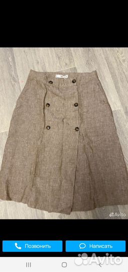 Юбка Mango лен