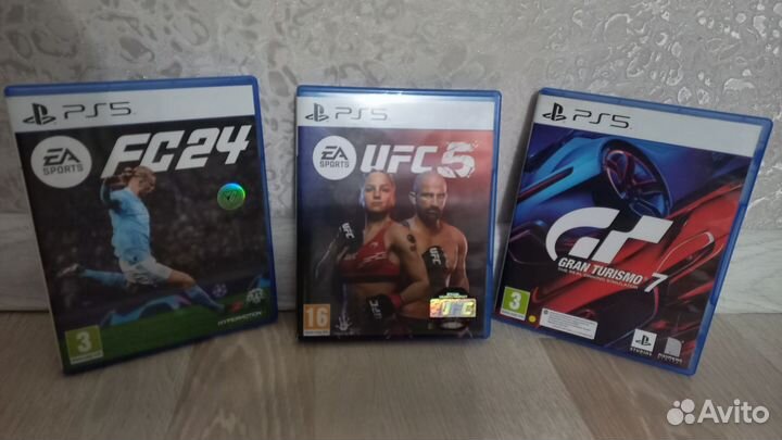 Продам диски с играми на ps5. Ufs5, fc24, gt7