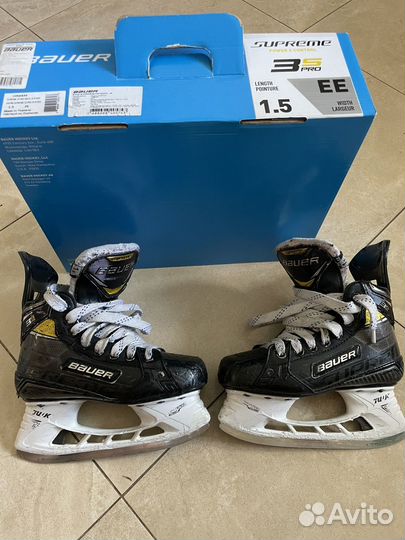 Коньки bauer supreme 3s pro jr 1,5 ее