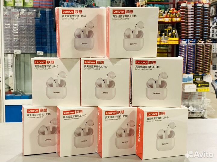 Беспроводные наушники lenovo LP40 Black