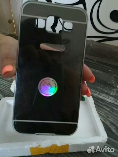 Зеркальный бампер на самсунг Е5