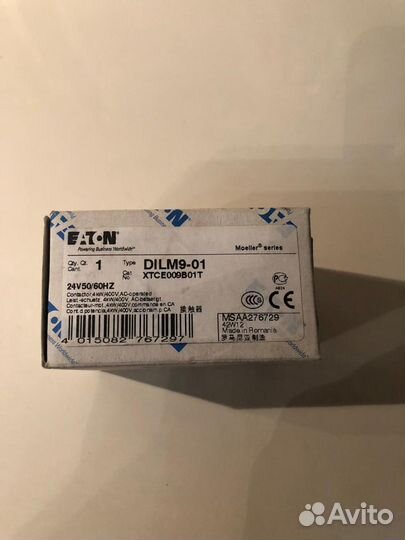 Контактор dilm9-01 Moeller