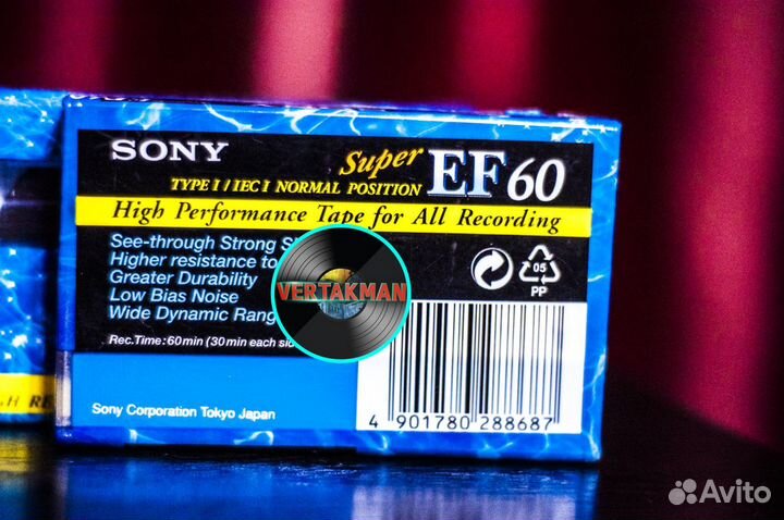 Аудиокассеты sony EF60 чистые