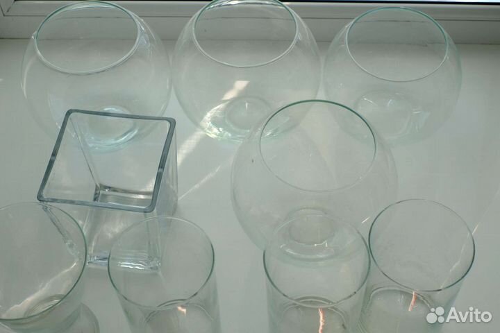 Ваза стеклянная / кашпо для орхидей