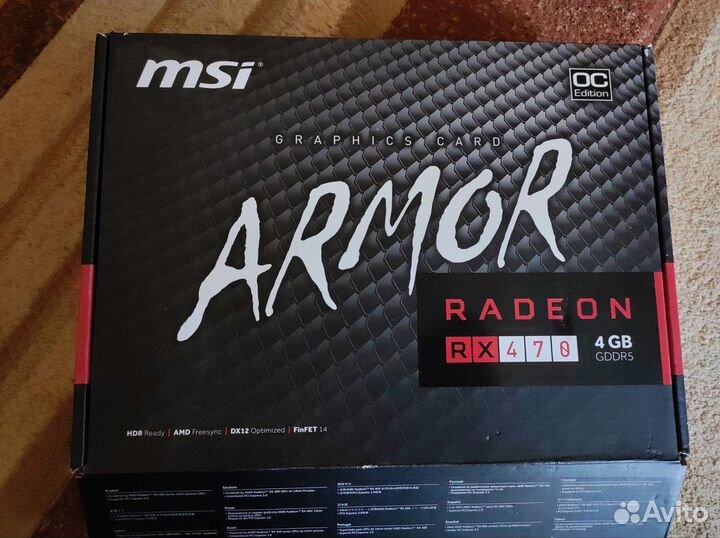 Msi rx 470 4gb armor