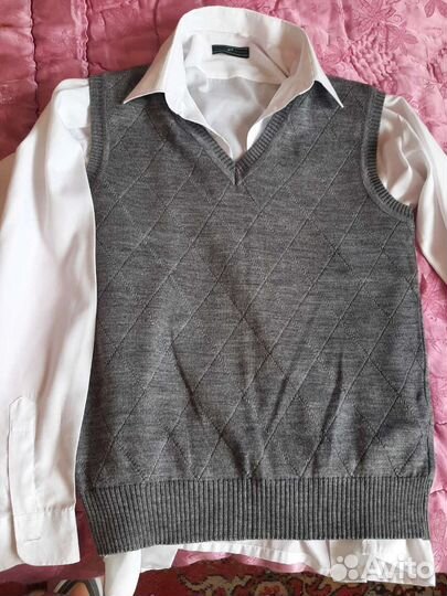 Желет +рубашка для школы