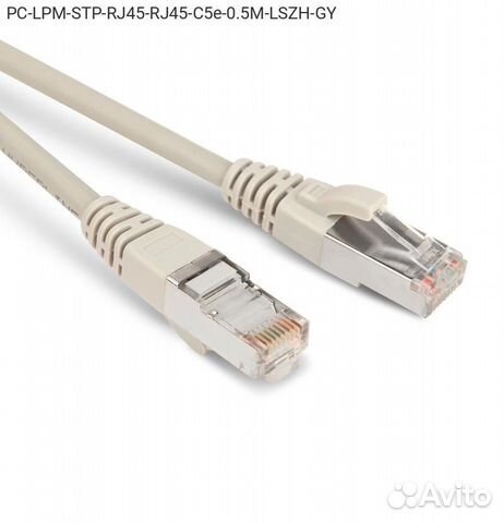 PC-LPM-STP-RJ45-RJ45-C5e-0.5M-lszh-GY, Патч-корд H купить в Москве с ...