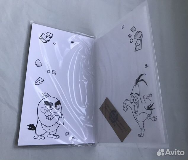 Новая деревянная открытка Angry birds