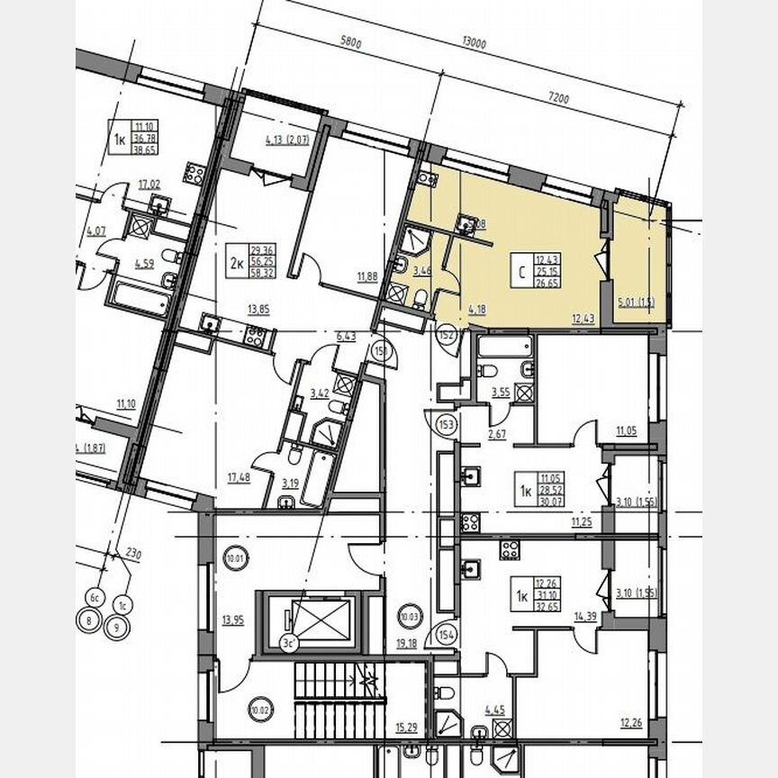 Квартира-студия, 27,7 м², 10/12 эт.