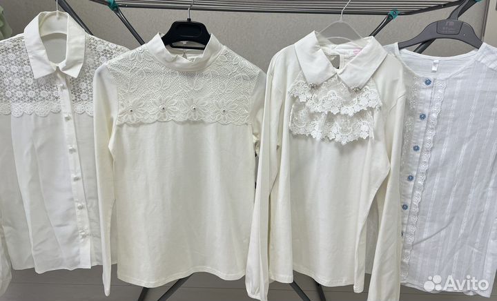 Блузки для девочки школьные