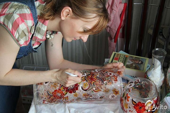 Ваза напольная ручной работы