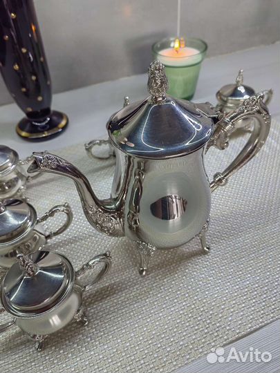 Винтажная посуда фарфоровая, мельхиорвая, Европа