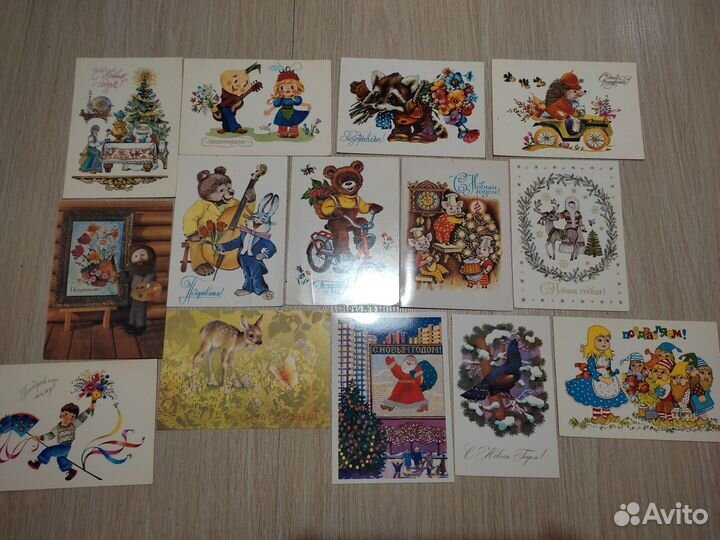 Открытки СССР с новым годом, поздравляю и тд
