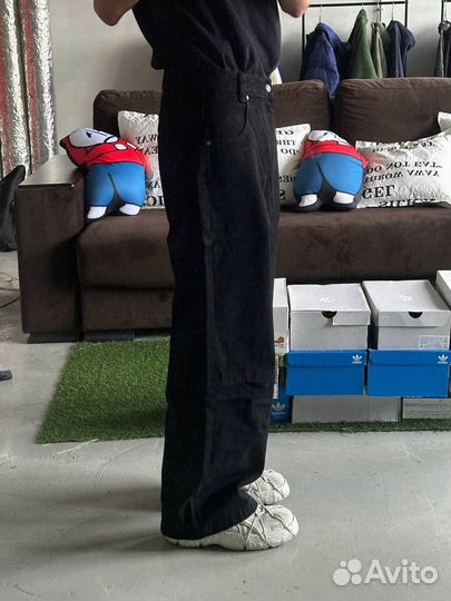 Широкие Джинсы Jaded London Solid Black новые