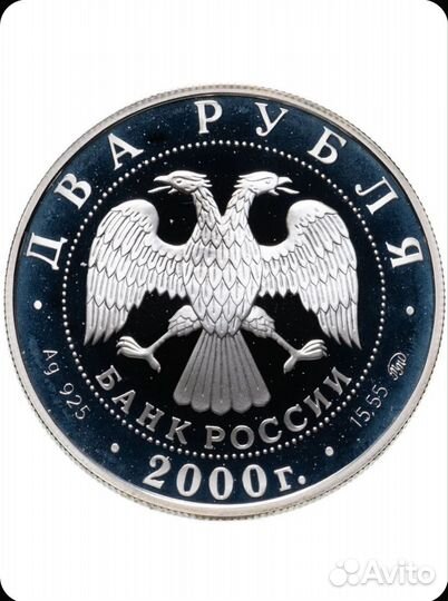 Монета Софья Ковалевская 2 рубля 2000 год