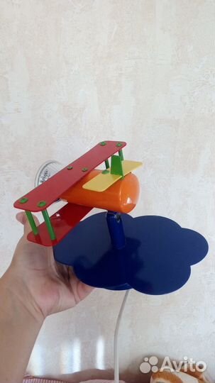 Самолетик ночник детский, светильник, лампочка
