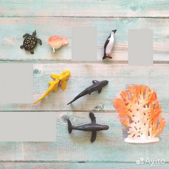 Фигурки животных и овощей-фруктов (штучно)