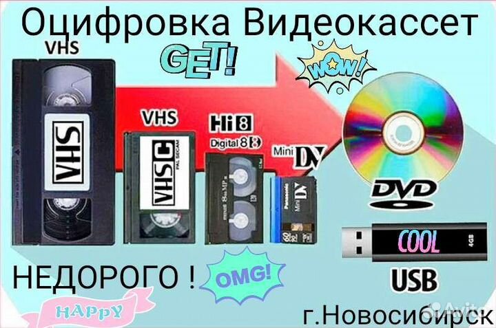 Оцифровка видеокассет всех типов