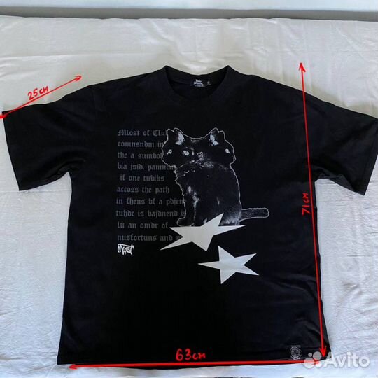 Футболка оверсайз с котиком y2k