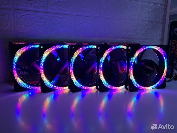 Вентиляторы coolmoon с RGB 120mm, новый
