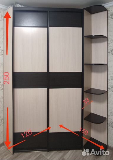 Шкаф купе угловой