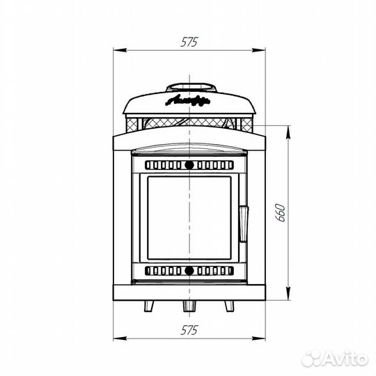 Печь Для Бани Атмосфера L+ с комбинированной облиц