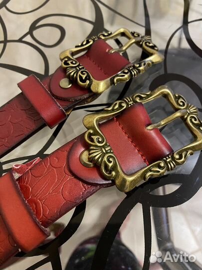 Ремень женский кожаный