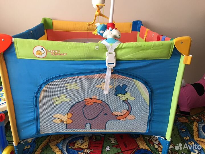Манеж кровать домик складной