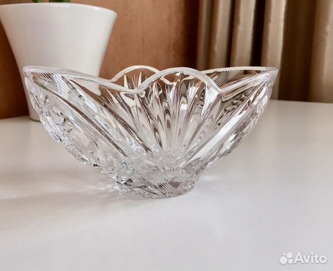 Салатник (конфетница) хрустальный