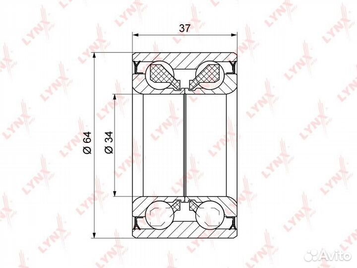 Комплект подшипника ступицы колеса перед прав/лев