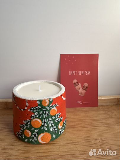 Аромасвечи ручной работы с росписью