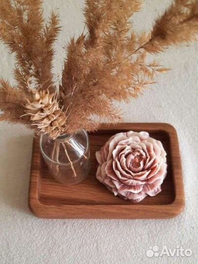 Подарочный набор: Дубовая менажница и Пион