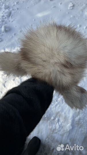Шапка ушанка норковая женская