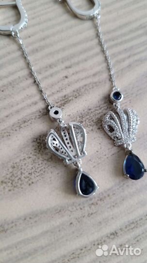 Sunlight серьги с сапфиром