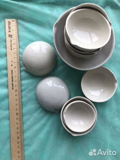 Фарфоровые чашки тигли