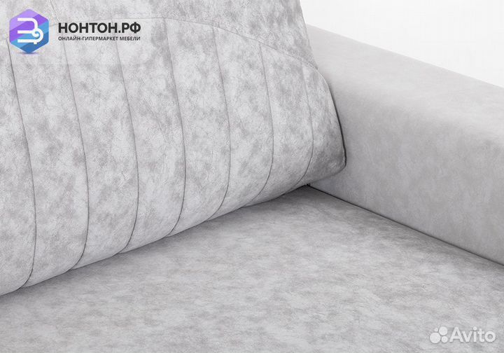 Диван тик-так Руди светло-серый