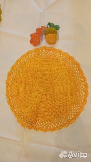 Салфетки вязаные крючком, комплект из 4 штук