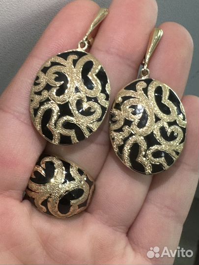 Золотой брендовый комплект 585 италия