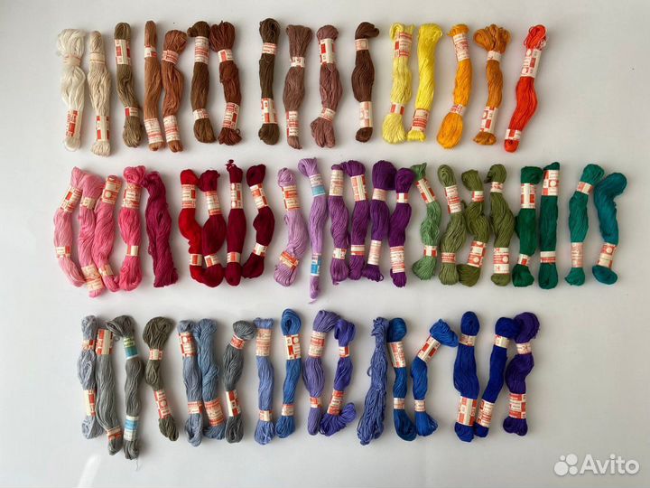 Нитки мулине СССР пакетом для вышивки