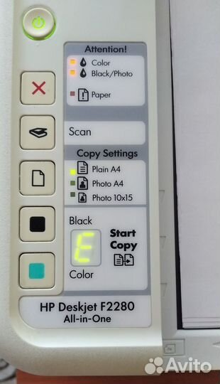 Цветной струйный принтер HP F2280 б\у