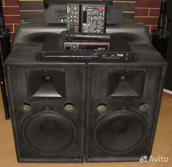 Колонки Frank Audio 1000W Усилител Микшер Микрофон