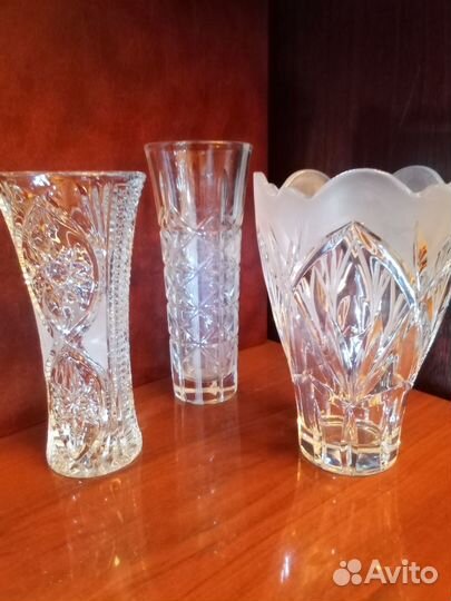 Хрусталь, ваза Богемия, салатник, конфетница СССР