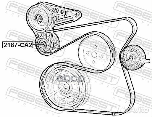 Ролик натяжной приводного ремня ford focus CB8