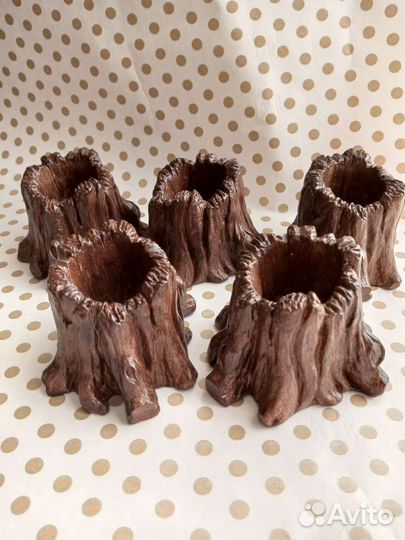 Кашпо из гипса - Пенек