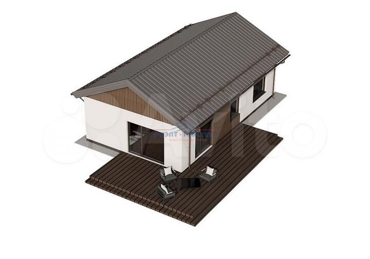 Коттедж 107 м² на участке 6 сот.